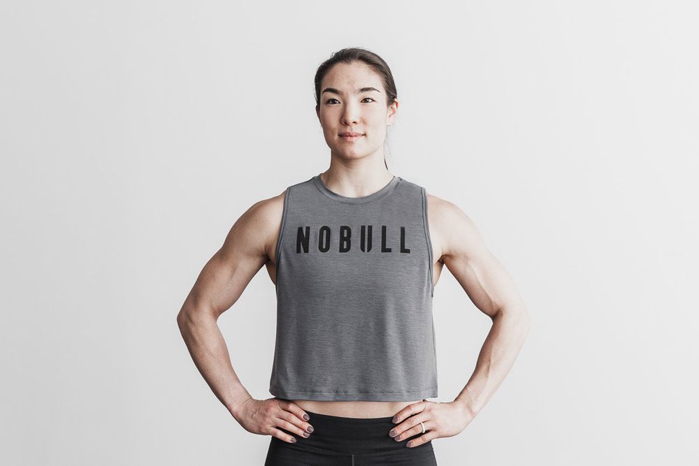 Débardeurs NOBULL Femme Grise Foncé - NOBULL Muscle,France (9431-EBIKU)